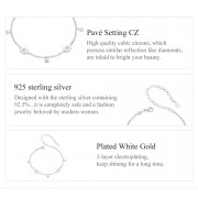 BAMOER βραχιόλι BSB182 με κυβική ζιρκόνια, ασήμι 925, ασημί