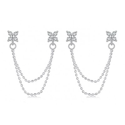 BAMOER σκουλαρίκια καρφωτά BSE1106 με κυβική ζιρκόνια, ασήμι 925, ασήμι