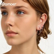 BAMOER σκουλαρίκια κρίκοι BSE1178-L, ασήμι 925, 2.6cm, ασημί