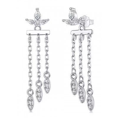 BAMOER σκουλαρίκια καρφωτά BSE1240 με κυβική ζιρκόνια, ασήμι 925, ασήμι