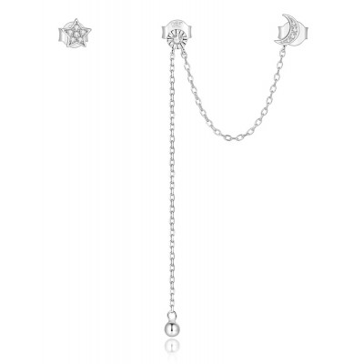 BAMOER σκουλαρίκια καρφωτά BSE431 με κυβική ζιρκόνια, ασήμι 925, ασήμι