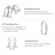 BAMOER σκουλαρίκια κρίκοι BSE909, ασήμι 925, ασημί