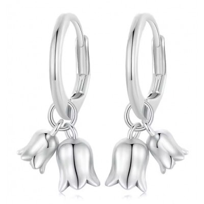 BAMOER σκουλαρίκια κρίκοι BSE909, ασήμι 925, ασημί