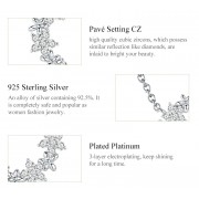 BAMOER κολιέ BSN028 με κυβική ζιρκόνια, ασήμι 925, ασημί