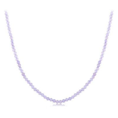 BAMOER κολιέ BSN431 με κρύσταλλα, ασήμι 925, μωβ