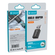 CELEBRAT αντάπτορας USB 3.0 σε USB-C CA-01, 3A, 5Gbps, μαύρος