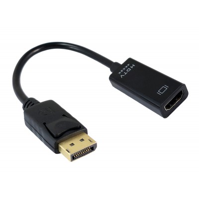POWERTECH αντάπτορας DisplayPort σε HDMI CAB-DP076, 4K/60Hz, 0.1m, μαύρος