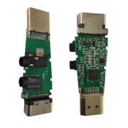 POWERTECH αντάπτορας HDMI 19pin σε VGA CAB-H076, audio jack, USB power