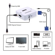 POWERTECH Video Converter VGA & 3.5mm Audio σε HDMI CAB-H107, Full HD