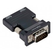 POWERTECH αντάπτορας HDMI σε VGA CAB-H120 με 3.5mm, μαύρος