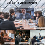 POWERTECH video capture CAB-H147, HDMI/USB σύνδεση, 4K/60Hz, μαύρο