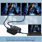 POWERTECH HDMI splitter CAB-H163, 1-in σε 2-out, 4K/30Hz, HDR/HDCP, μαύρο