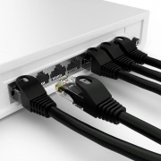 POWERTECH καλώδιο δικτύου CAB-N407, Cat 6 U/UTP, CCA, 250Hz, 7.5m, μαύρο