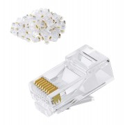 POWERTECH βύσμα RJ45 CAB-N447, ανοιχτού τύπου, Cat 6/6a UTP, διάφανο, 50τμχ