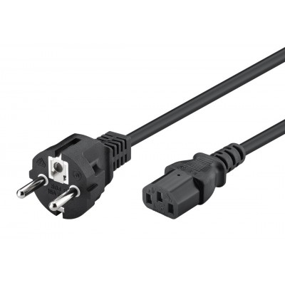 POWERTECH καλώδιο τροφοδοσίας Η/Υ & οθόνης P002, 3x0.75mm², copper, 1.5m, μαύρο