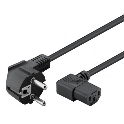 POWERTECH καλώδιο τροφοδοσίας Η/Υ & οθόνης CAB-P003, 3x0.75mm², 1.5m, μαύρο