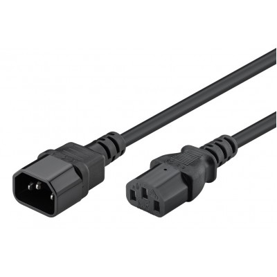 POWERTECH καλώδιο τροφοδοσίας προεκταση CAB-P004 3x 0.75mm², 1.5m, μαύρο