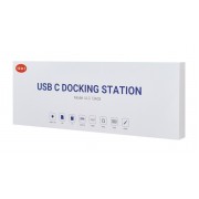 POWERTECH docking station CAB-UC080, 10 θυρών, βάση laptop, USB-C, γκρι