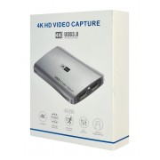 POWERTECH video capture CAB-UC081, HDMI/USB σύνδεση, 4K/30Hz, γκρι