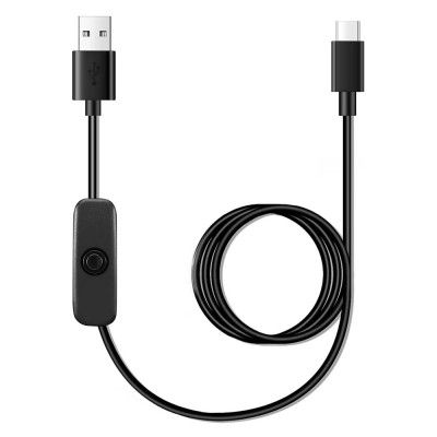 POWERTECH καλώδιο USB-C σε USB CAB-UC085 με διακόπτη, 2A, 2m, μαύρο