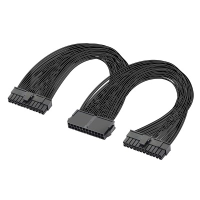 POWERTECH καλώδιο μητρικής 24pin σε 2x 24pin CAB-W052, 0.25m