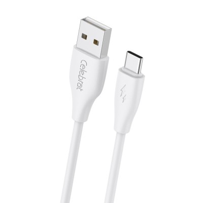 CELEBRAT καλώδιο USB-C σε USB CB-31A, 3A, 480Mbps, 1m, λευκό