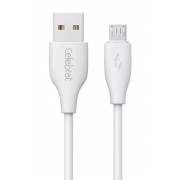 CELEBRAT καλώδιο micro USB σε USB CB-31, 3A, 480Mbps, 1m, λευκό