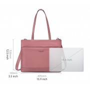 CHANTRIA γυναικεία τσάντα ώμου CB00789 για laptop 15.6", 12L, μωβ