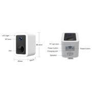 VSTARCAM smart ηλιακή κάμερα CB554 με φωτισμό, 3MP, WiFi, SD, 5200mAh, IP66