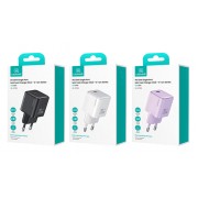 USAMS φορτιστής τοίχου US-CC186, USB-C θύρα εξόδου, 30W PD, μωβ