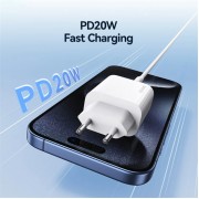 USAMS φορτιστής τοίχου CC226, USB-C, 20W, λευκός