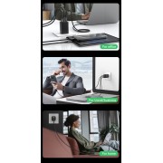 USAMS φορτιστής τοίχου CC265, USB & 2x USB-C, 67W, GaN, λευκός