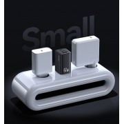 USAMS φορτιστής τοίχου CC265, USB & 2x USB-C, 67W, GaN, λευκός