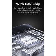 USAMS φορτιστής τοίχου CC265, USB & 2x USB-C, 67W, GaN, λευκός