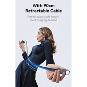 USAMS φορτιστής τοίχου CC296 με καλώδιο, USB & USB-C, 30W, μαύρος
