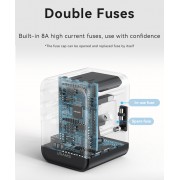 USAMS φορτιστής/αντάπτορας πρίζας CC309, USB & 2x USB-C, universal, 25W, μαύρος