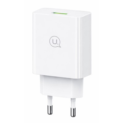 USAMS φορτιστής τοίχου T22, 1x USB, QC3.0 18W 3A, λευκός