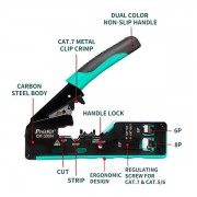 PROSKIT πρέσα ακροδεκτών CP-335N για καλώδια δικτύου CAT 5/6/7