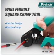 PROSKIT πρέσα ακροδεκτών CP-462G, 0.08-10mm², 175mm