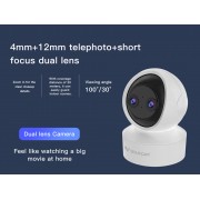 VSTARCAM smart κάμερα CS49D, 3MP, dual lens, WiFi, PTZ, SD