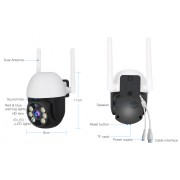 VSTARCAM smart IP κάμερα CS661, IP65, 3MP, WiFi, PTZ