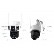 VSTARCAM smart κάμερα CS667DR, dual lens, 3MP, WiFi, SD, PTZ, IP66