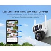 VSTARCAM smart κάμερα CS667DR, dual lens, 3MP, WiFi, SD, PTZ, IP66