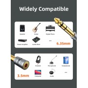 CABLETIME αντάπτορας ήχου 6.3mm σε 3.5mm CT-6M3F-AG, gold plated, γκρι