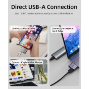 CABLETIME card reader CT-ACCD3-AG για SD & micro SD, USB 3.0, 5Gbps, γκρι