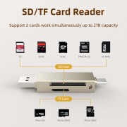 CABLETIME card reader CT-ACMCD2-ZG για SD & micro SD, USB 3.0, 5Gbps, γκρι