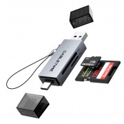 CABLETIME card reader CT-ACSD3-AG, SD/micro SD, USB/USB-C, 5Gbps, γκρι