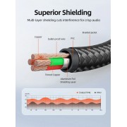 CABLETIME καλώδιο προέκτασης ήχου 3.5mm CT-AE35M, gold plated, 2m, μαύρο