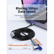 CABLETIME καλώδιο προέκτασης USB CT-AMAFA3, active, 5Gbps, 5m, μαύρο