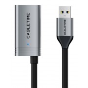 CABLETIME καλώδιο προέκτασης USB CT-AMAFA3, active, 5Gbps, 5m, μαύρο